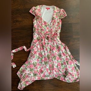 Betsy Johnson wrap around floral midi dress